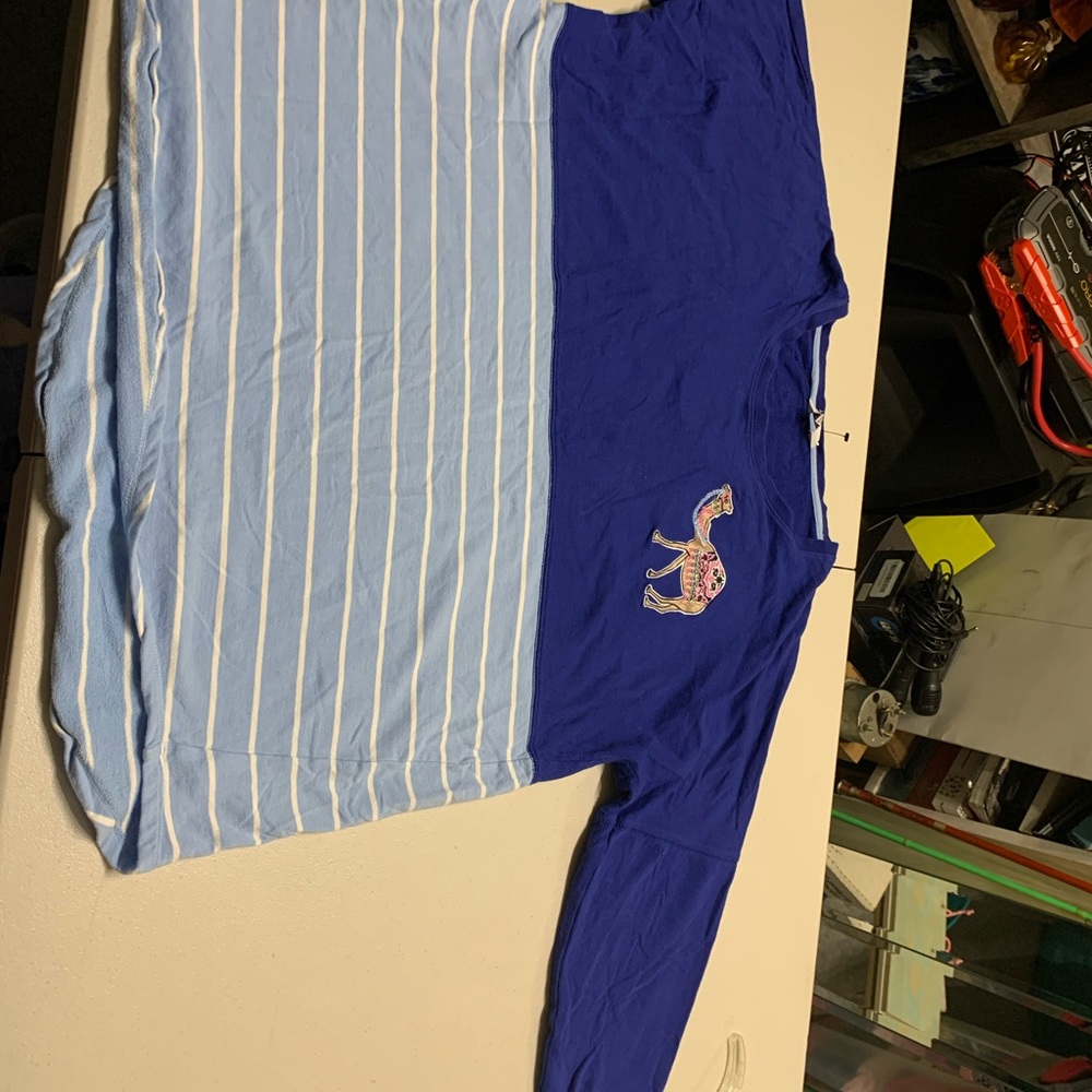 crown & ivy Royal Blue Top with Light Blue Trim